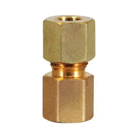 Everflow 1/4" O.D. COMP x 1/8" FIP Reducing Adapter Pipe Fitting, Lead Free Brass C66R-1418-NL